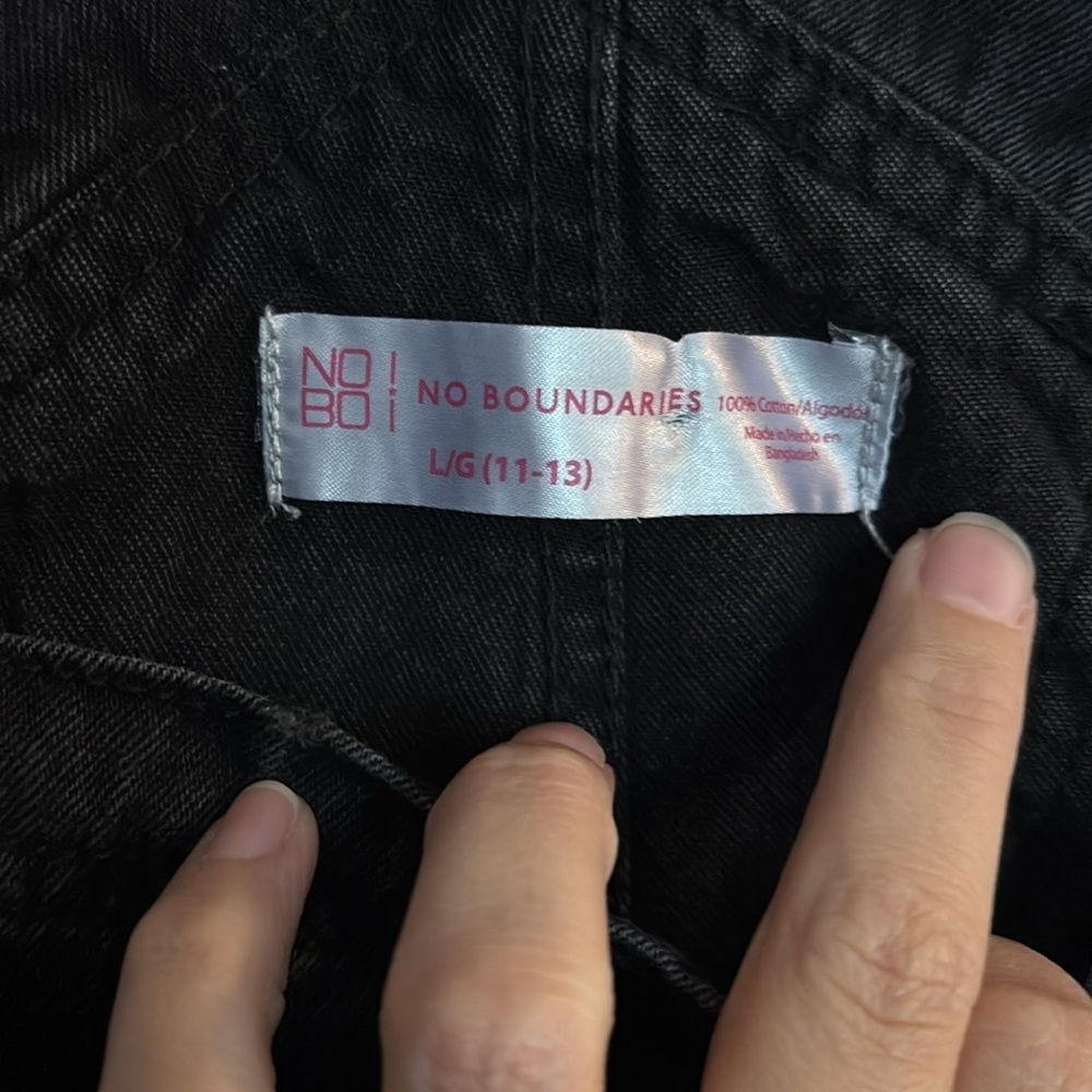 No Boundaries Black Denim Jacket - Picture 2 of 5